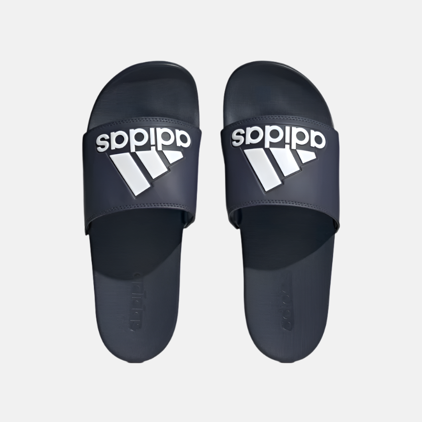 Adidas Adilette Comfort Unisex Slides -Shadow Navy/Cloud White/Shadow Navy