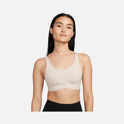 Nike Dri-FIT Alate Coverage Women's Light-Support Padded Sports Bra -Particle Beige/Particle Beige/Dusted Clay