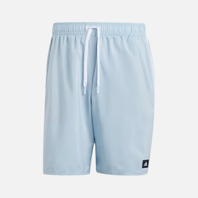 Adidas 3 Stripes CLX Men's Swimming Shorts -Wonder Blue/White