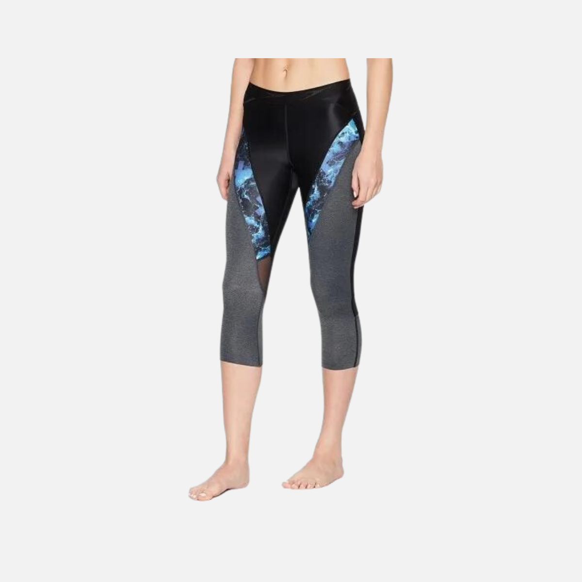 Speedo Swimwear Women's Sports Capri -Black/Ultramarine/Stellar