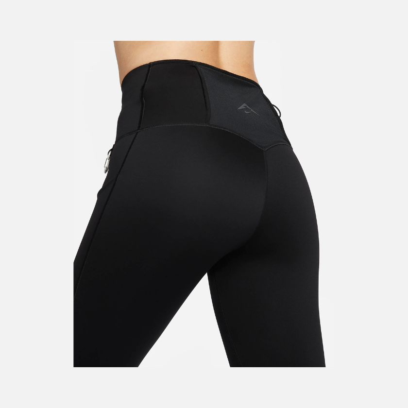 Nike Trail Go Women's Firm-Support High-Waisted 7/8 Leggings with Pockets -Black/Dark Smoke Grey