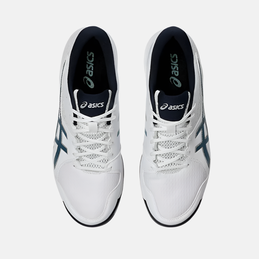 Asics GEL-PEAKE 2 Unisex Cricket Shoes -White/Atlantis Blue