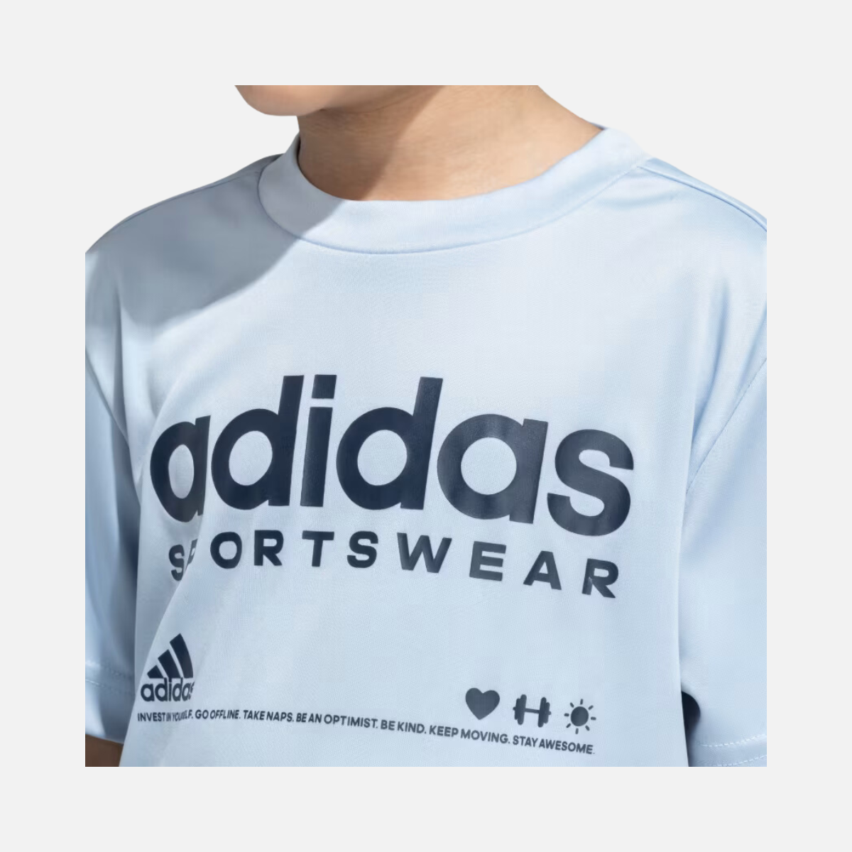 Adidas Graphic Kids Boy T-shirt (5-10 Years) -Wonder Blue