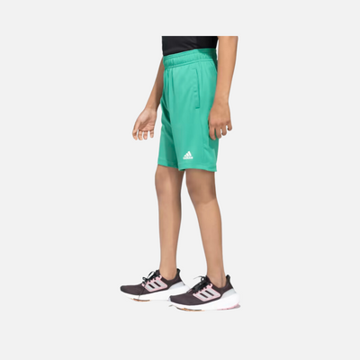 Adidas Logo Kids Boys Shorts (7-16 Year) -Court Green