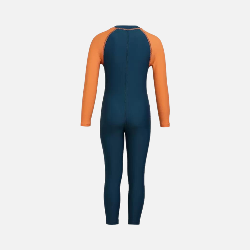 Speedo Color Block All In One Junior Boy Suit -Darkteal/Sweet Apricot