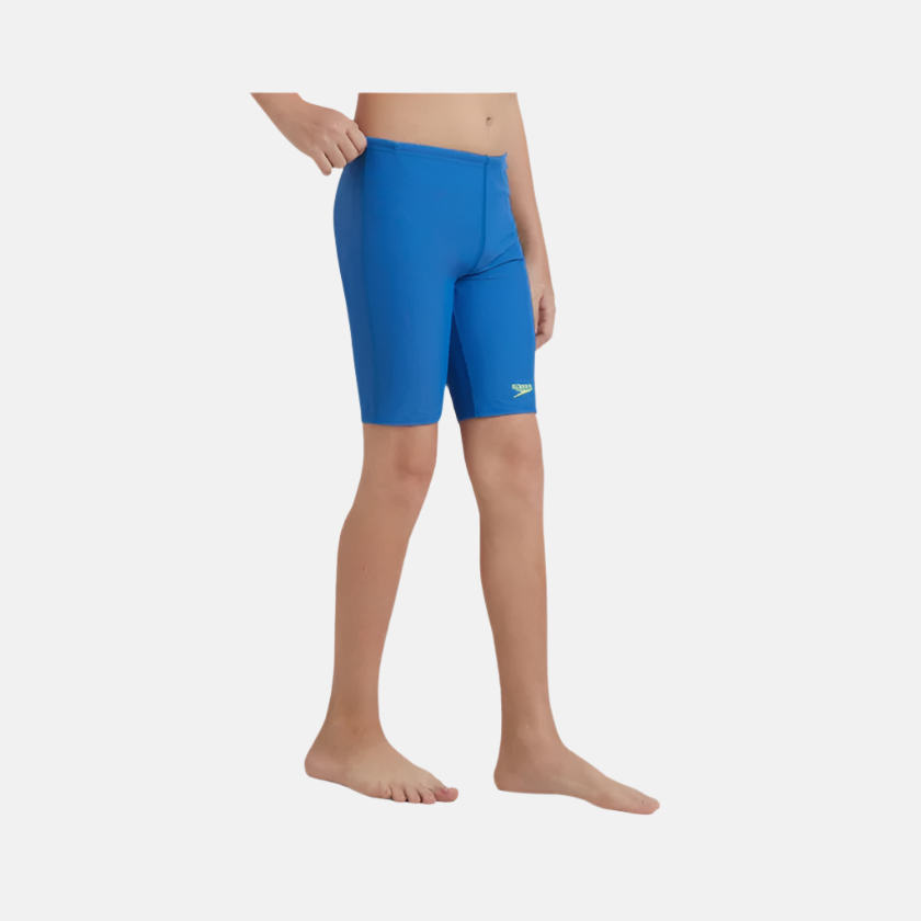 Speedo Enduraflex Side Panel Digital Print Boy's Jammer -Turkish Sea/Peacoat/Picton Blue