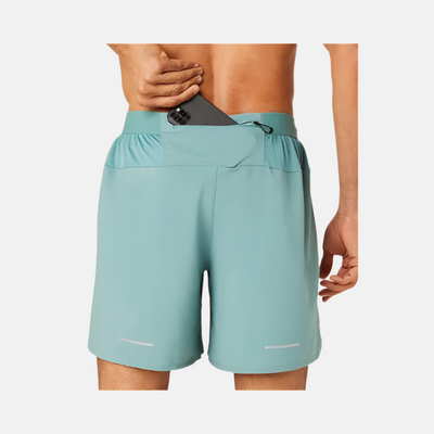 Asics Road 2in1 7inch Men's Running Shorts - Celadon/Light Celadon