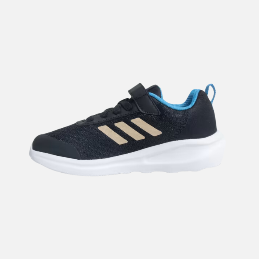 Adidas Brago 1.0 Kids Unisex Training Shoes (4-16Year) -Core Black/Wonder Gold Met/Pulse Blue