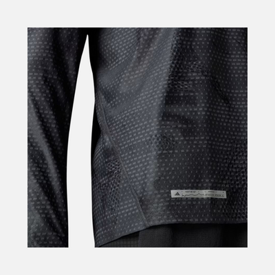 Adidas Ultimate Allover Print Long sleeve Men's Running T-shirt -Carbon/Black