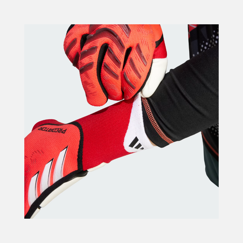 Adidas Predator Pro Football Goalkeeper Gloves - Lucid Red/Black/Pure Ruby