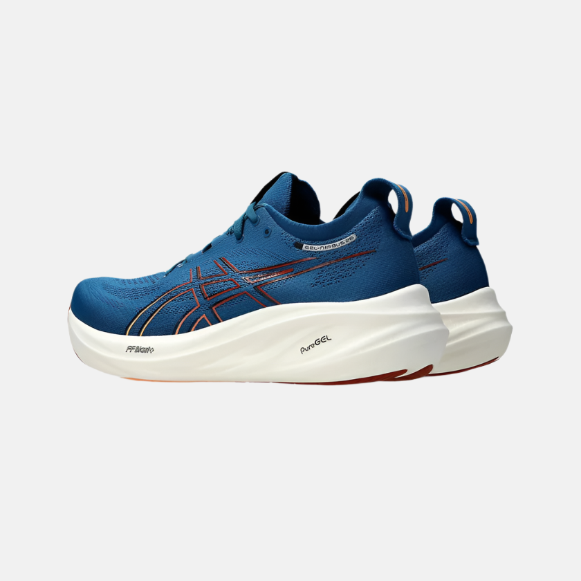 Asics Gel-Nimbus 26 Men's Running Shoes -Rich Navy/Faded Orange