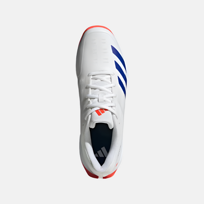 Adidas 22yds Men's Cricket Shoes -Cloud White/Lucid Blue/Solar Red