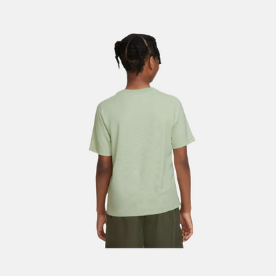 Nike Multi Big Kid's Boy Dri-FIT Training T-shirt -Oil Green/White