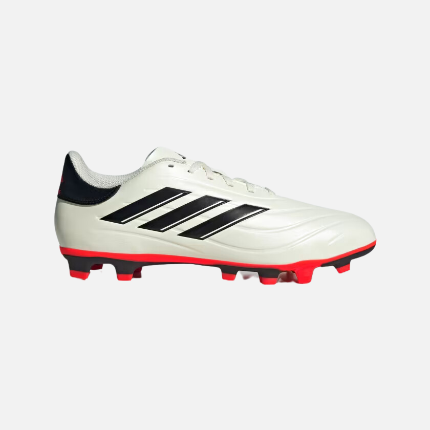 Adidas Cops Pure II Club Flexible Ground Unisex Football Shoes -Ivory/Core Black/Solar Red