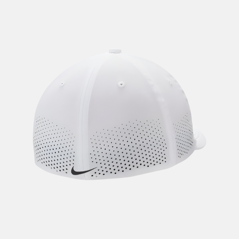 Nike Dri-FIT ADV Rise Structured Swoosh Flex Cap -White/Anthracite/Black