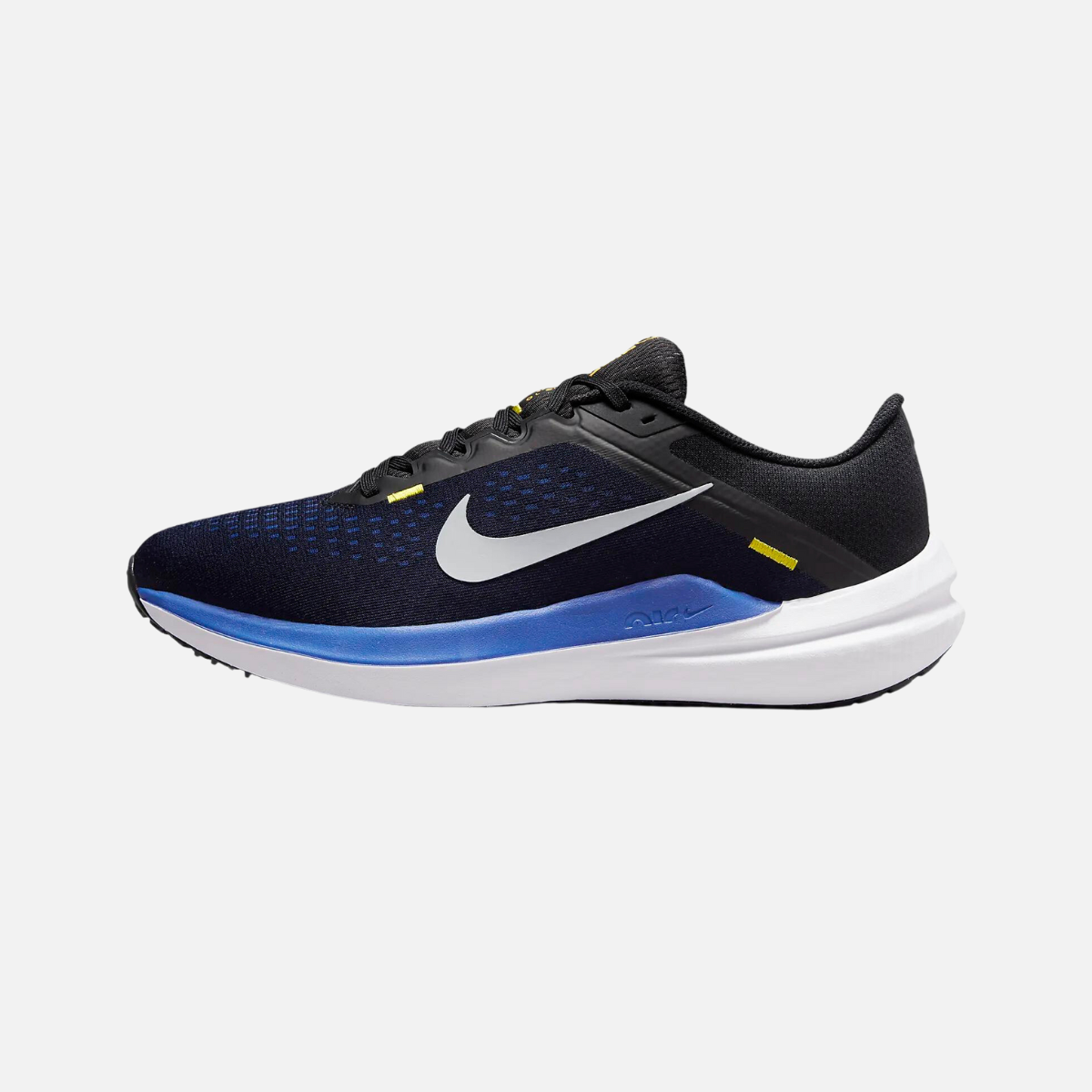 Nike Winflo 10 Men's Road Running Shoes - Black/Racer Blue/High Voltage/Wolf Grey