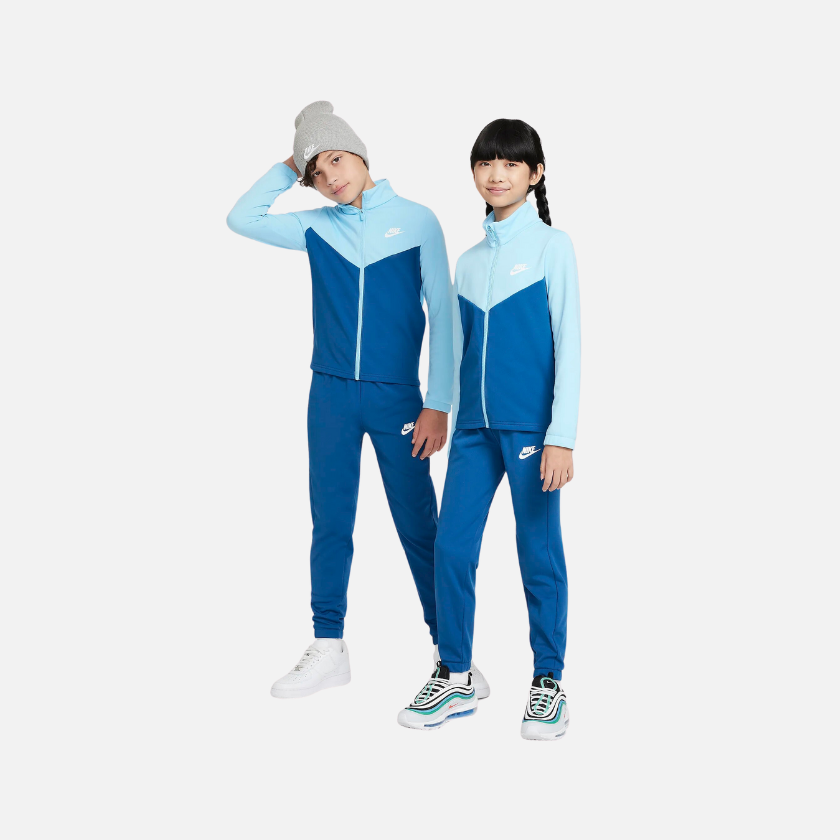 Nike Sportswear Older Kids Tracksuit -Aquarius Blue/Court Blue/White