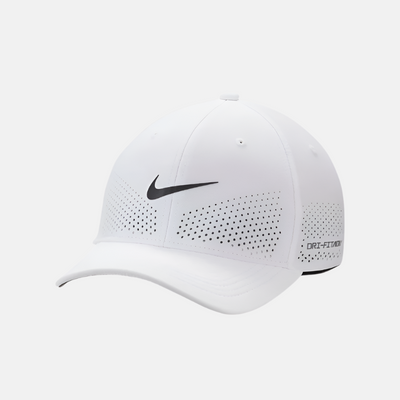 Nike Dri-FIT ADV Rise Structured Swoosh Flex Cap -White/Anthracite/Black