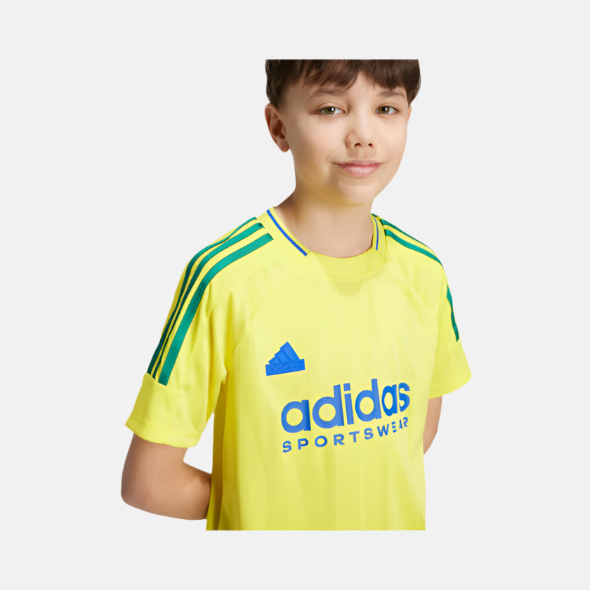 Adidas Tiro Nations Pack Kids Unisex T-shirt (7-16Year) -Bright Yellow/Bold Blue/Bold Green