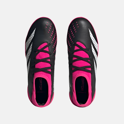 Adidas Predator Accuracy.3 Kids Unisex Football Turf Shoes (4-7 Years) -Core Black/Cloud White/Team Shock Pink 2