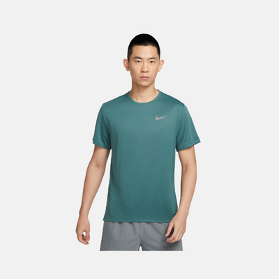 Nike Dri-FIT UV Miler Men's Short-Sleeve Running Top -Bicoastal/Vintage Green