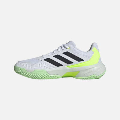 Adidas Courtjam Control 3 Men's Tennis Shoes -Cloud White/Core Black/Lucid Lemon F23