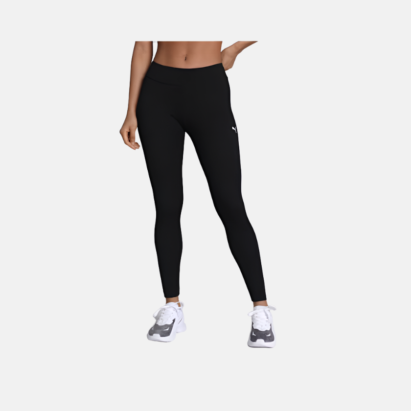 Puma Logo Women's Leggings -Black/CAT