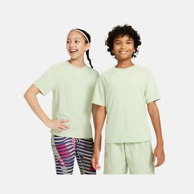 Nike Multi Big Kid's Boy Dri-FIT Training T-shirt -Oil Green/White