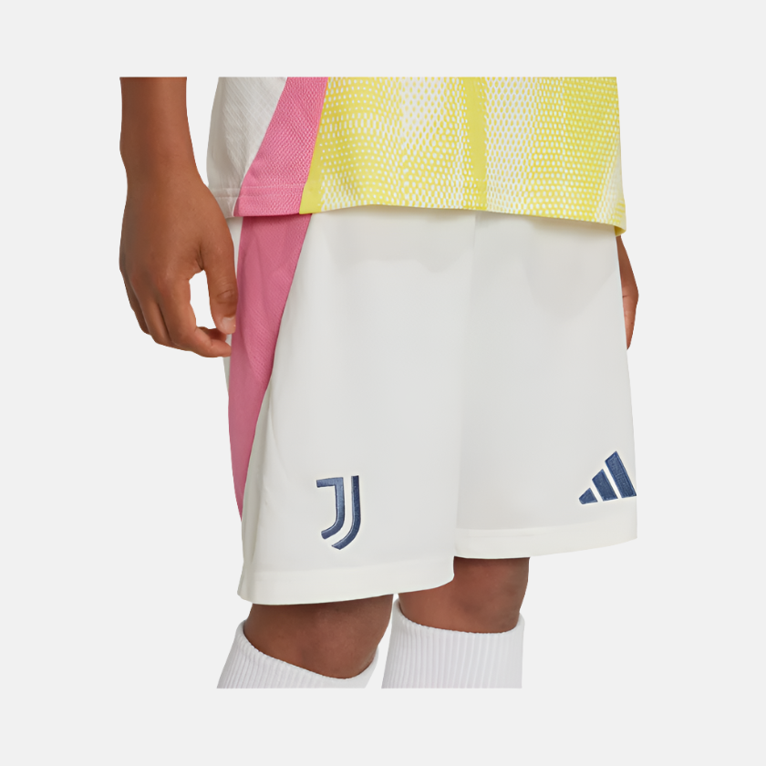 Adidas Juventus 24/25 Away Kids Football Shorts (7-16Year) -Off White