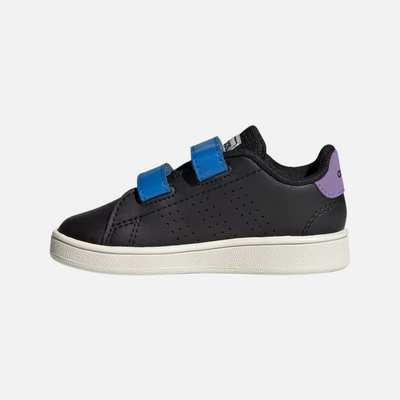 Adidas Advantages Kids Unisex Shoes (0-3Year) -Core Black/Core Black/Violet Fusion