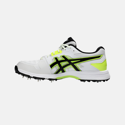 Asics GEL-GULLY 7 Men's Cricket Shoes - White/Safety Yellow