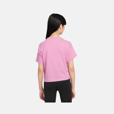 Nike Sportswear Essential Big Kids Girls T-Shirt -Magic Flamingo