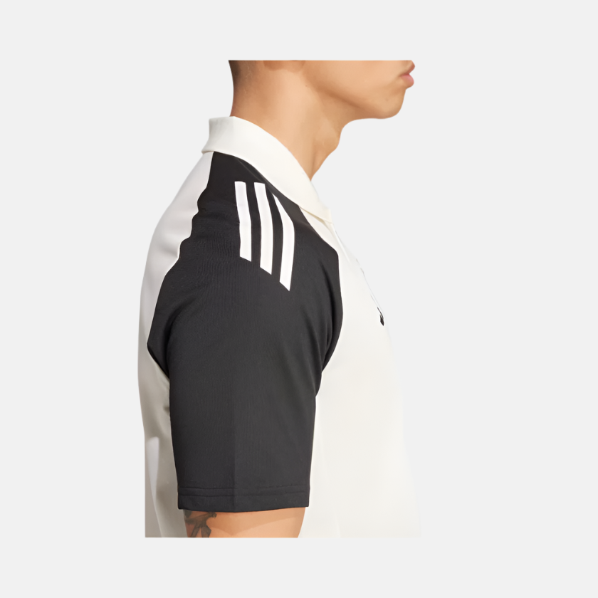 Adidas Manchester United Tiro 24 Men's Polo T-Shirt -Off White/Black