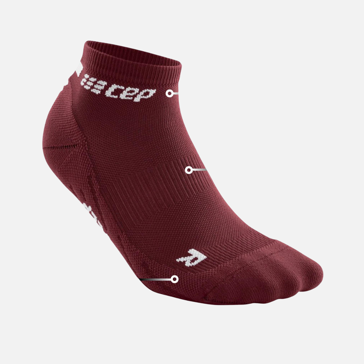 Cep The Run 4.0 Low Cut Men's Socks -Dark Red
