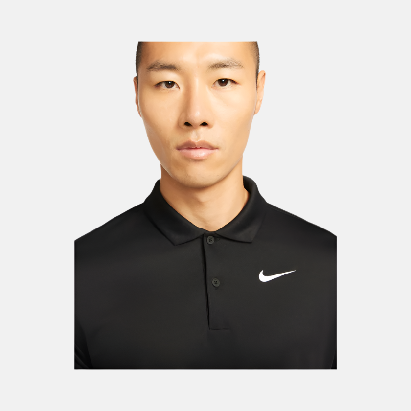 Nike Court Dri-FIT Men's Tennis Polo T-shirt -Black/White