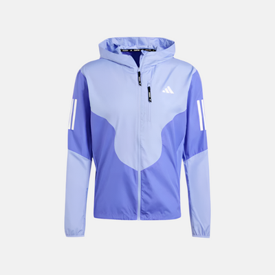 Adidas Own The Run Aeroready Men's Running Jacket -Semi Cobalt Blue/Blue Spark