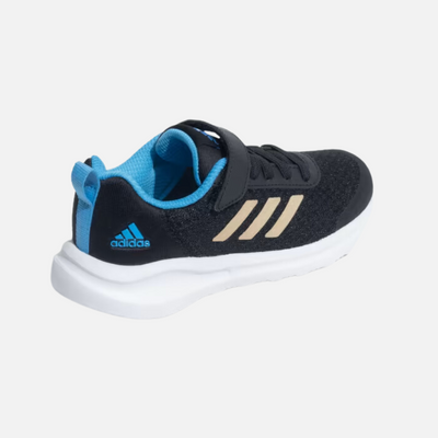 Adidas Brago 1.0 Kids Unisex Training Shoes (4-16Year) -Core Black/Wonder Gold Met/Pulse Blue