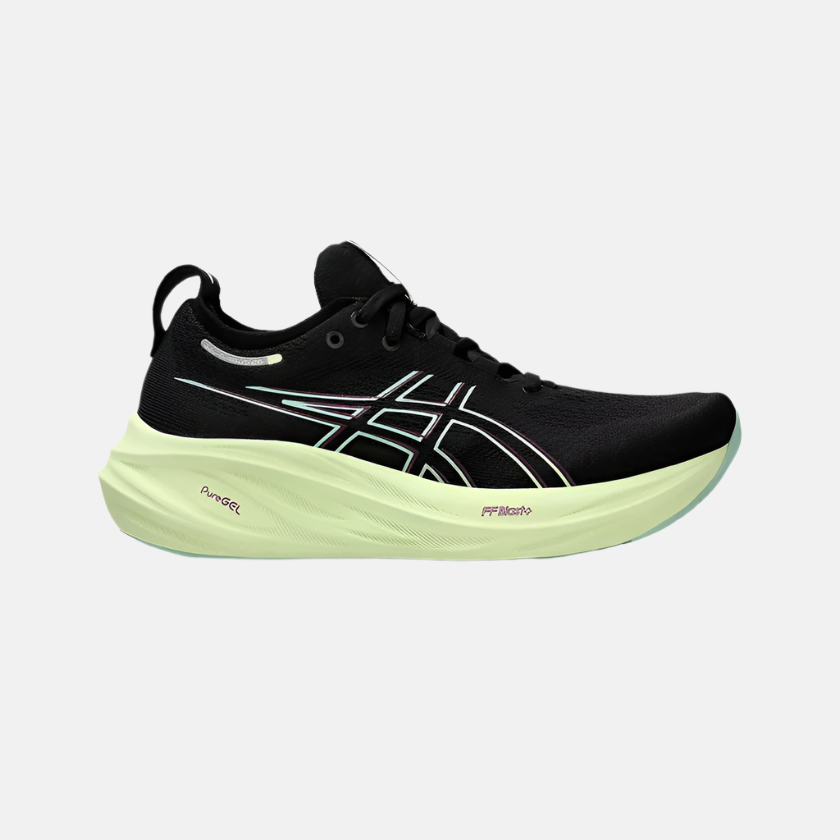 Asics Gel-Nimbus 26 Women's Running Shoes -Black/Cool Matcha