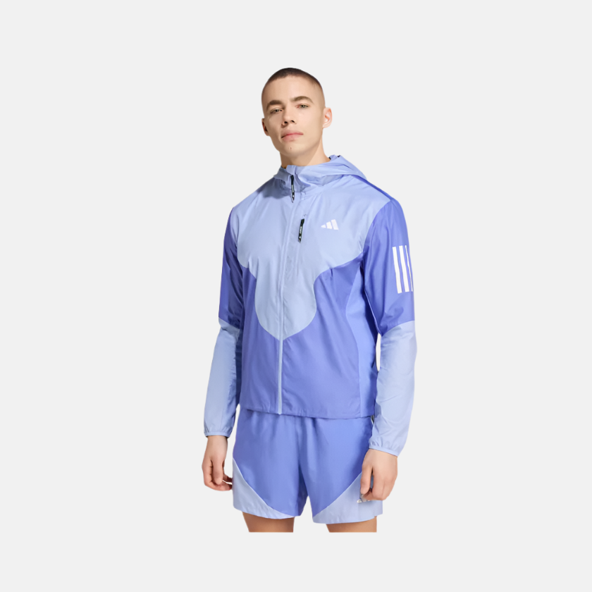 Adidas Own The Run Aeroready Men's Running Jacket -Semi Cobalt Blue/Blue Spark