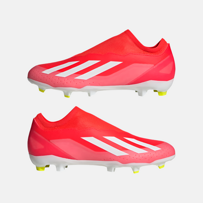 Adidas x Crazyfast League Laceless Firm Ground Football Shoes -Solar Red/Cloud White/Team Solar Yellow 2