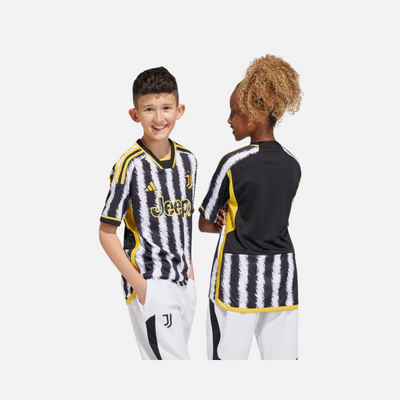 Adidas Juventus 23/24 Home Kids Unisex Football Jersey (7-16Years) -Black/White