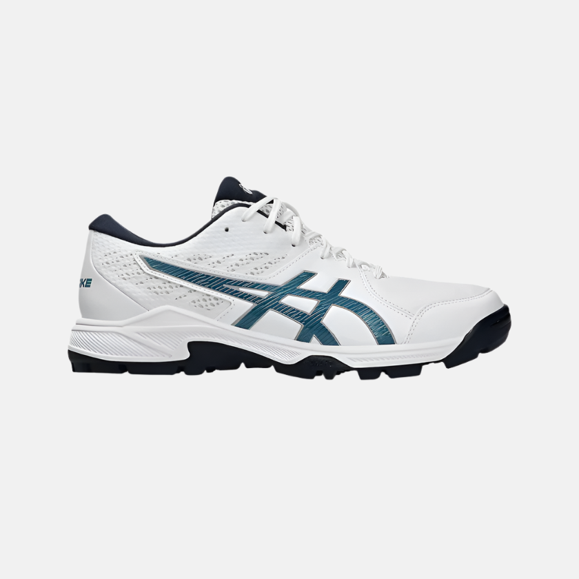 Asics GEL-PEAKE 2 Unisex Cricket Shoes -White/Atlantis Blue