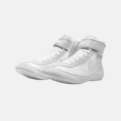 Nike SpeedSweep 7 Men's Wrestling Shoes -White/Metallic Silver/Metallic Silver