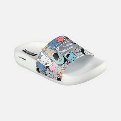 Skechers Hyper Slide -Pawsome Women's Lifestyle Slide -White/Multi