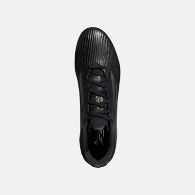 Adidas F50 League Firm/Multi-Ground Football Shoes -Core Black/Iron Metallic/Gold Metallic