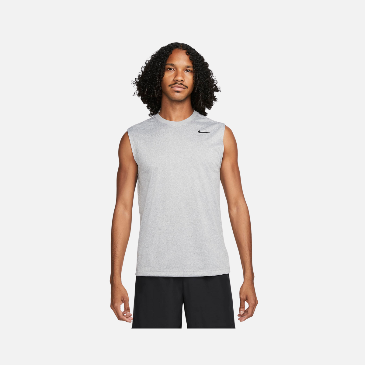 Nike Dri-FIT Legend Men's Sleeveless Fitness T-Shirt -Tumbled Grey/Flat Silver/Heather/Black