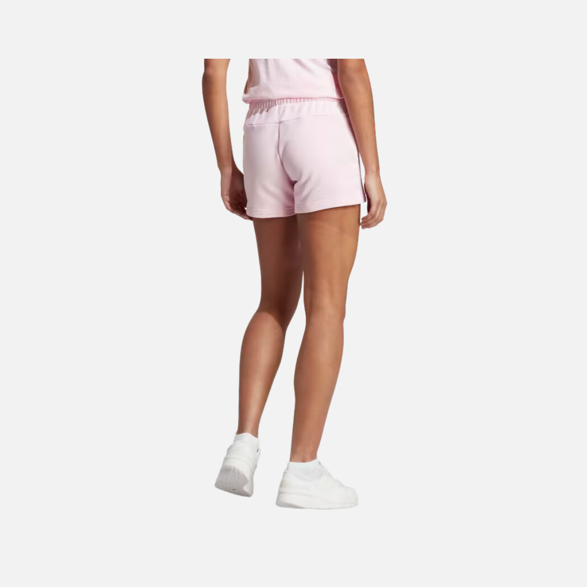 Adidas Essential Linear French Terry Women's Short -Clear Pink/White