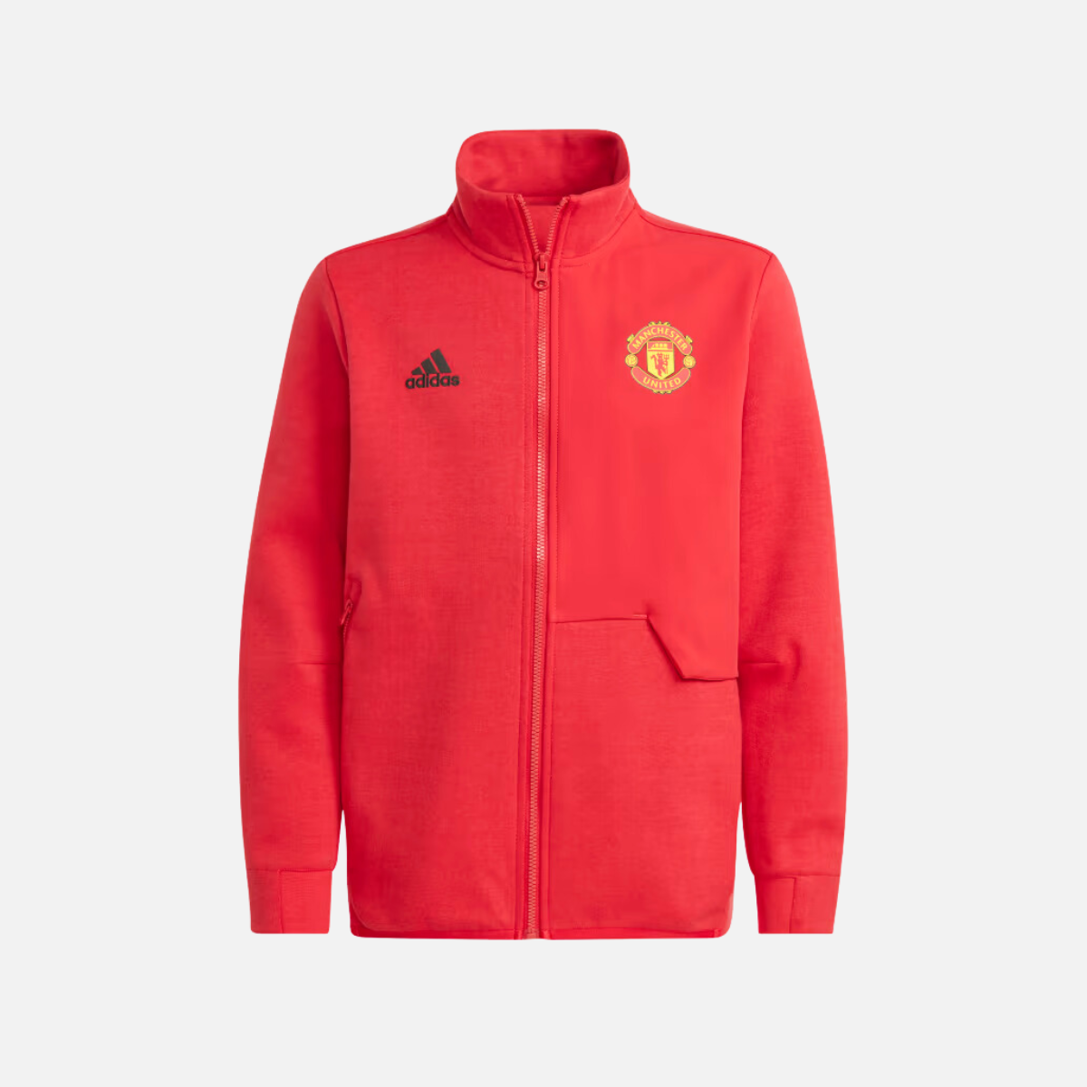Adidas Manchester United Anthem Kids Unisex Jacket (7-16 Years) -Real Red