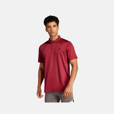 Adidas Train Essentials Men's Training Polo T-shirt -Collegiate Burgundy