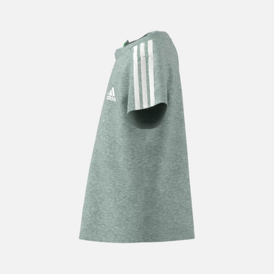 Adidas 3 Stripes Kids Boy T-shirt (0-4Years)-Medium Grey Heather/White